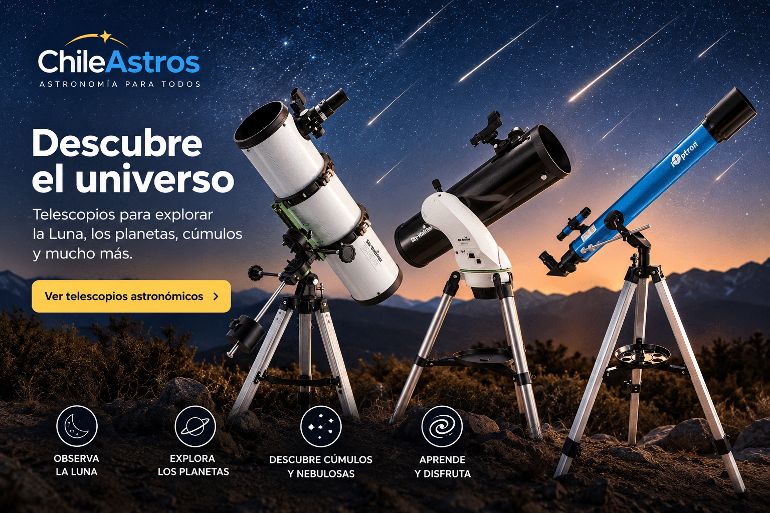 Descubre el universo con telescopios astronómicos de ChileAstros